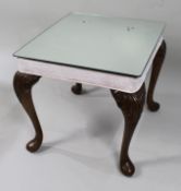Queen Anne Style Mirror Topped Lamp Table
