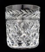 Set of 6 Stuart Cheltenham Cut Glass Large Tumblers