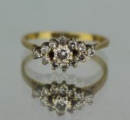 Vintage Diamond 18ct Yellow Gold Ring