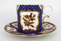 Royal Worcester George II Royal Collection Demitasse & Saucer