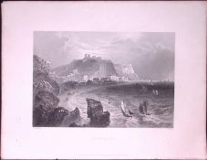 Hastings Sussex WH Bartlett 183 Years-Old Antique Steel Engraving-30
