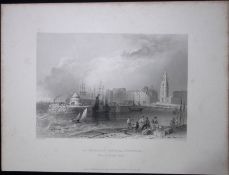 Liverpool St Nicholas Church WH Bartlett 1842 Antique Steel Engraving-104