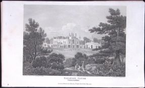 Farleigh House Somerset Antique 212 Years-Old Georgian Steel-Engraving-170