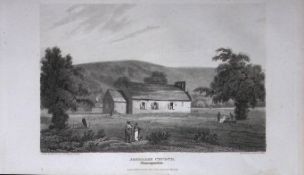 Aberdare Church Wales Antique 211 Years-Old Georgian Steel-Engraving-482.