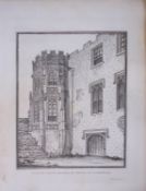 Cornwall Fowey Place House Rare 211 Year-Old Antique Copper Plate Etching By S Lyons