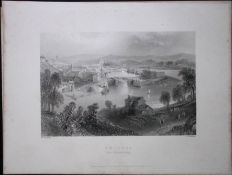 Bristol Rownham Ferry WH Bartlett 1842 Antique Steel Engraving-102
