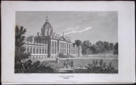 Castle Howard Yorkshire Antique 213 Years-Old Steel-Engraving-18