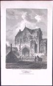 Nottinghamshire Worksop Radford Gate 212 Years-Old Steel-Engraving-159