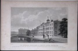 Manchester-Lunatic Asylum Antique 195 Years-Old Steel-Engraving-13