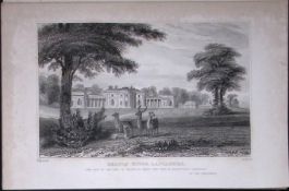 Manchester Heaton Park House Antique 195 Years-Old Steel-Engraving-18