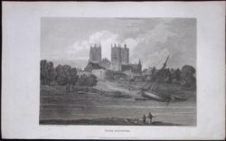 York Minster Yorkshire Antique 213 Years-Old Steel-Engraving-16