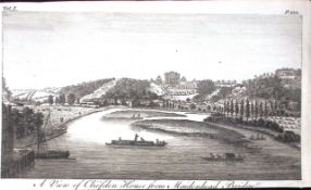 Maidenhead Bridge View Rare Georgian Copper Antique 1776 Engraving-95