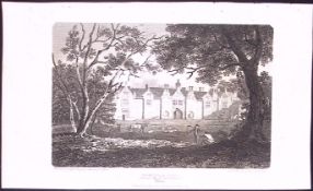 Essex Gosford Hall Antique 222 Years-Old Steel-Engraving-163