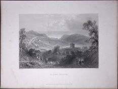 Cumbria St Bees College WH Bartlett 183 Years-Old Antique Steel Engraving-1