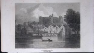 Haverfordwest Town Wales 211 Years-Old Georgian Steel-Engraving-473