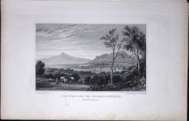 Wales Sugar Loaf Mountains Monmouthshire Antique 166-Year-Old Steel Engraving-35