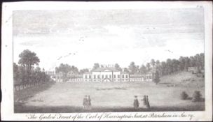 Surrey Petersham House Rare Georgian Copper Antique 1776 Engraving-155.