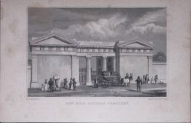 Liverpool Low Hill Cemetery Antique 195 Years-Old Steel-Engraving-57