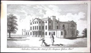 Kent Belvedere House Rare Georgian Copper Antique 1776 Engraving-113.