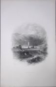Ireland Scene at Glendalough Wicklow Antique 183 Years-Old Steel-Engraving-14.