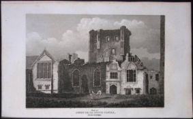Ashby Da La Zouch Leicestershire Antique 218 Years-Old Georgian Steel-Engraving-307