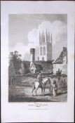 Oxford Magdalen College Library Antique 212 Years-Old Steel-Engraving-45
