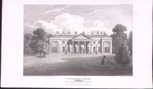 Castle Hill Lodge Ealing London Antique 200 Years-Old Steel-Engraving-270