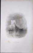 Ireland Carrickfergus Ulster Antique 183 Years-Old Steel-Engraving-39.