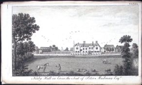 Essex Braintree Kirby Hall Scarce Georgian Copper Antique 1776 Engraving-129.