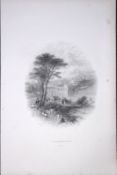 Ireland Ballyshannon Town Donegal Antique 183 Years-Old Steel-Engraving-53.