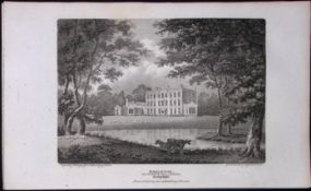 Osmaston Derbyshire Antique 223 Years-Old Georgian Steel-Engraving-299