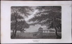 Kedleston Derbyshire Antique 223 Years-Old Georgian Steel-Engraving-30