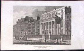 Surgeons New Theatre London Antique 200 Years-Old Steel-Engraving-229