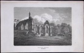 Bolton Abbey Yorkshire Antique 213 Years-Old Steel-Engraving-33