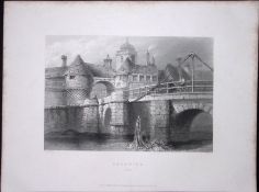Kent Kingsgate Bay Isle of Thanet WH Bartlett 1842 Antique Steel Engraving-113