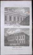 London Grocer’s & Fishmonger’s Hall Antique 200 Years-Old Steel-Engraving-118