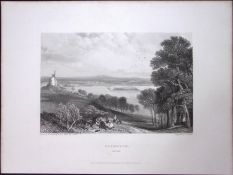 Plymouth Devon View WH Bartlett 183 Years-Old Antique Steel Engraving-14