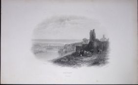Ireland A View of Arklow Wicklow Antique 183 Years-Old Steel-Engraving-15.