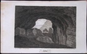 Peak Cavern Derbyshire Antique 223 Years-Old Georgian Steel-Engraving-284
