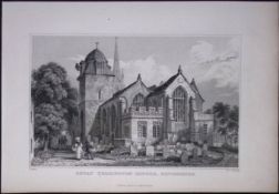 Great Torrington Church Devonshire Antique 193 Years-Old Steel-Engraving-50