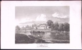 Sunbury House Middlesex Antique 200 Years-Old Steel-Engraving-250