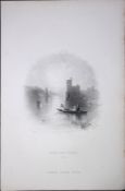 Ireland Black Rock Castle Cork Antique 183 Years-Old Steel-Engraving-8.