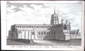 London St Albans Abbey Church Rare Georgian Copper Antique 1776 Engraving-97.