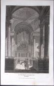 London St Stephens Walbrook Antique 200 Years-Old Steel-Engraving-240