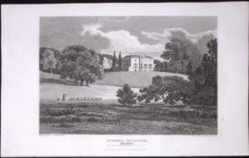 Oxfordshire Nuneham Courtnay Antique 212 Years-Old Steel-Engraving-55