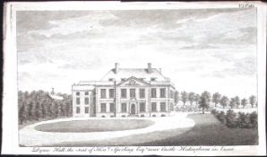 Essex Dynes Hall Scarce Georgian Copper Antique 1776 Engraving-130.