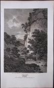 Chee Tor Peak District Antique 223 Years-Old Georgian Steel-Engraving-285