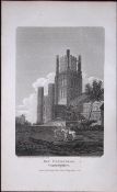 Ely Cathedral Cambridgeshire Antique 224 Years-Old Steel-Engraving-65