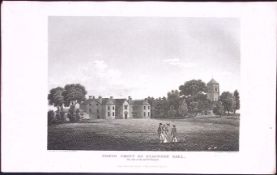 Nottingham Staunton Hall Antique 212 Years-Old Steel-Engraving-157