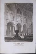 Binham Priory Church Norfolk Antique 216 Years-Old Georgian Steel-Engraving-433